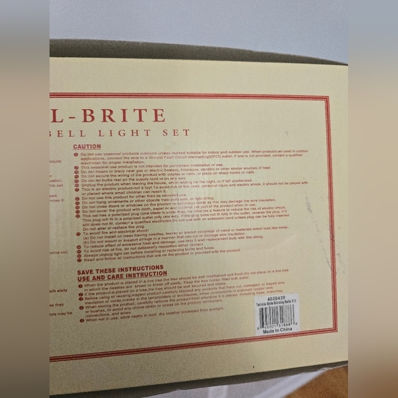 Christopher Radko Shiny Brite Twinkle Brite Blinking Bell Lights 12 Lamps Prop - Picture 9 of 9